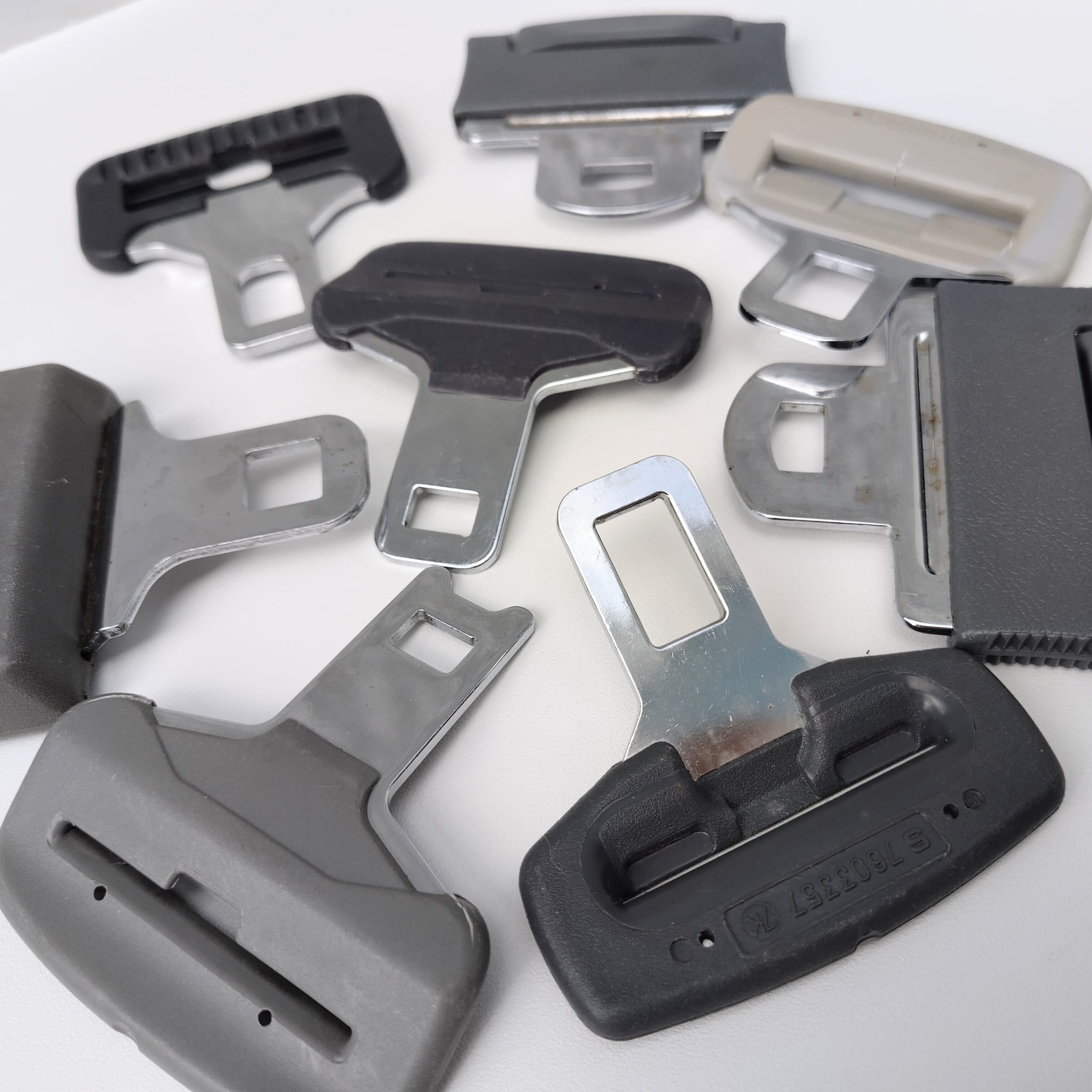 Schlosszunge Recycling einzeln grau